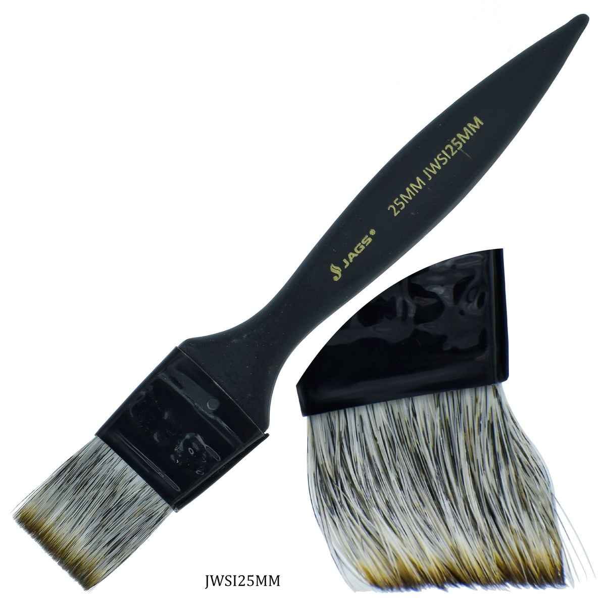 Wash Brush Synthetic Imitation Hair 25MM Black Handle JWSI25MM