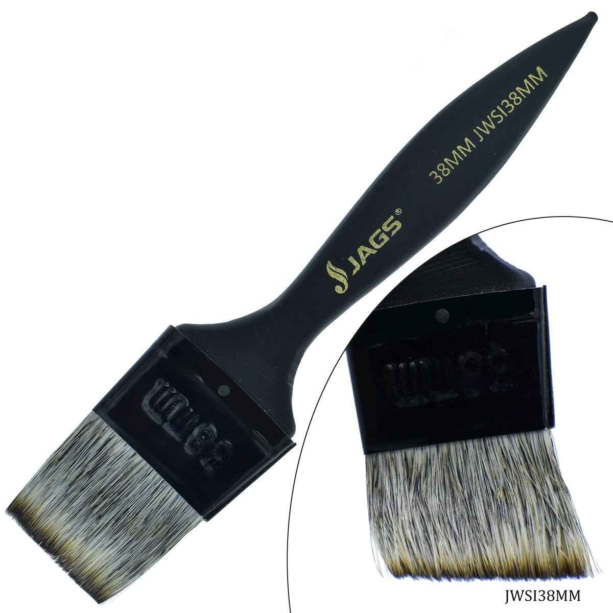 Wash Brush Synthetic Imitation Hair 38MM Black Handle JWSI38MM