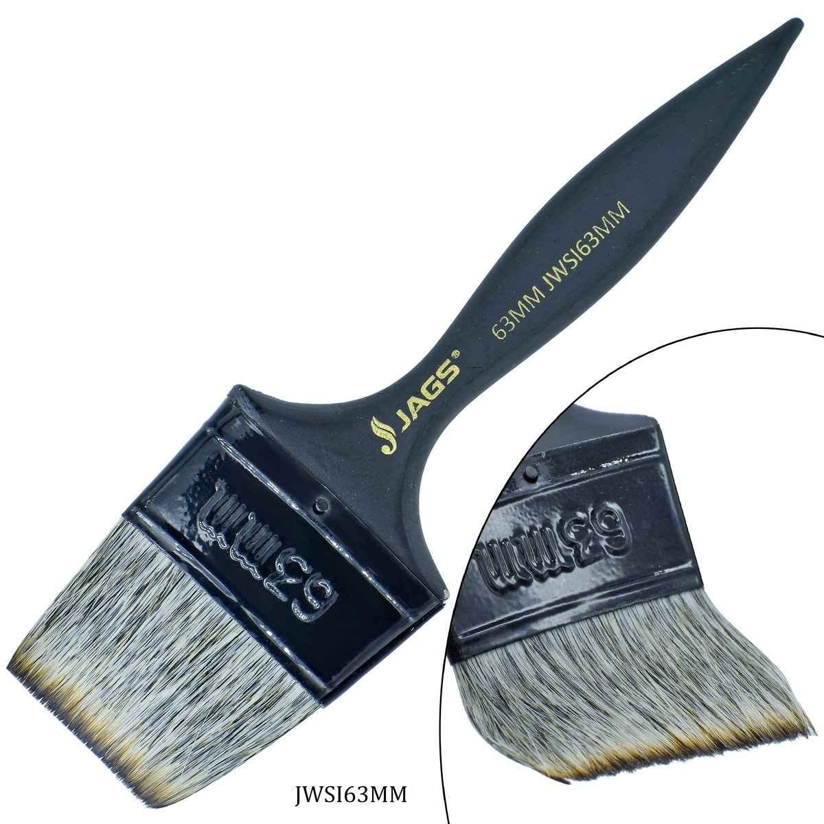 Wash Brush Synthetic Imitation Hair 63MM Black Handle JWSI63MM