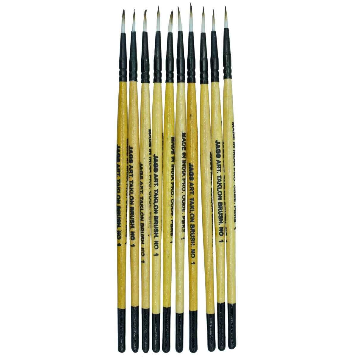 Painting Brush Round Synthetic Hair 10 Pieces Size 1 PBRS01