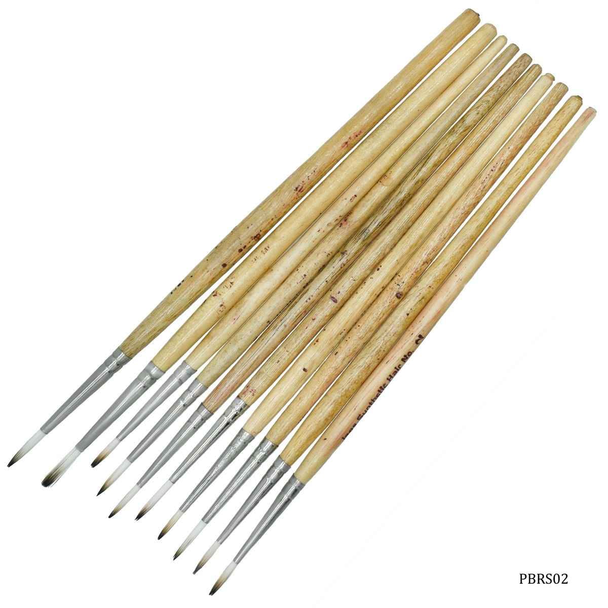 Painting Brush Round Synthetic Hair 10 Pieces Size 2 PBRS02