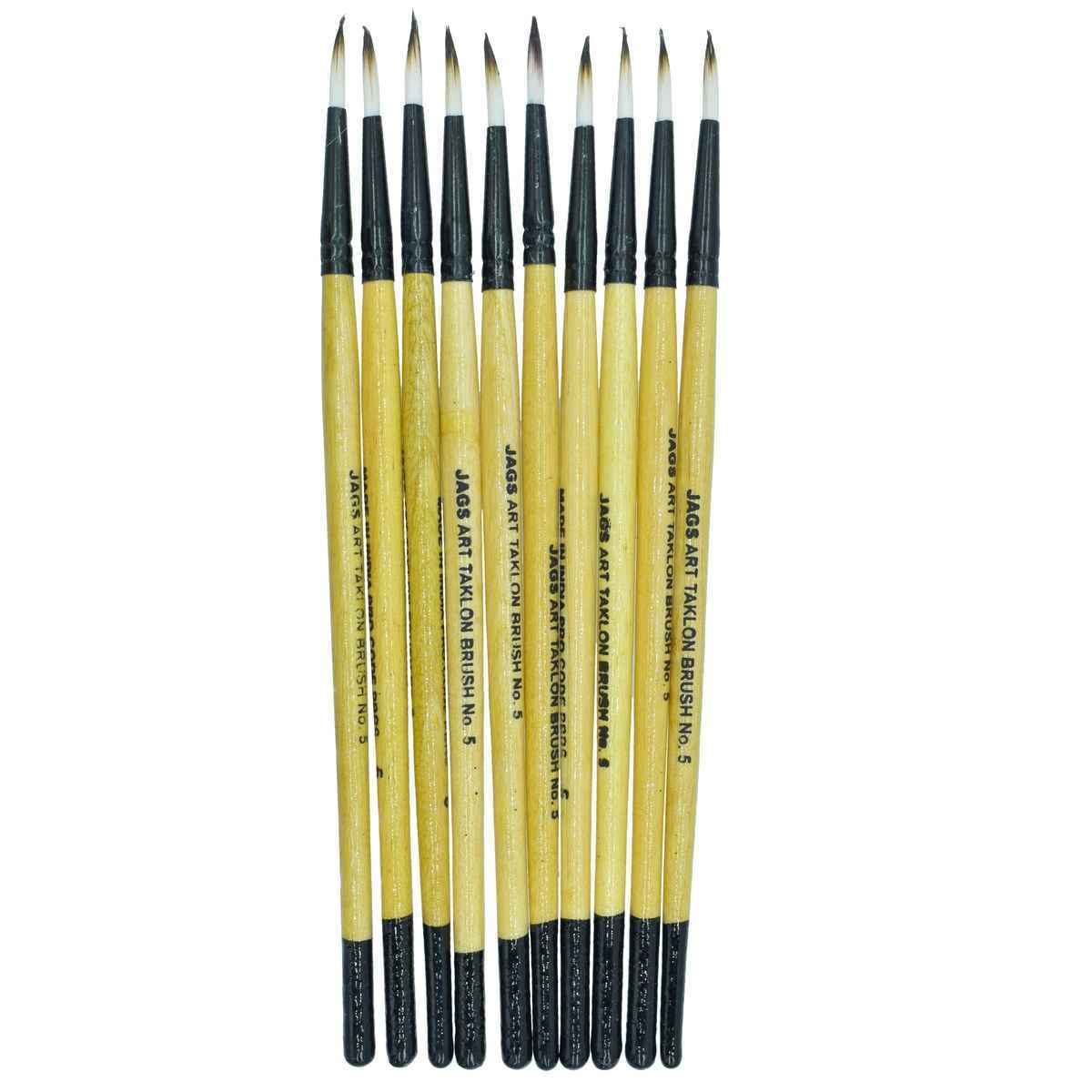 Painting Brush Round Synthetic Hair 10 Pieces Size 5 PBRS05