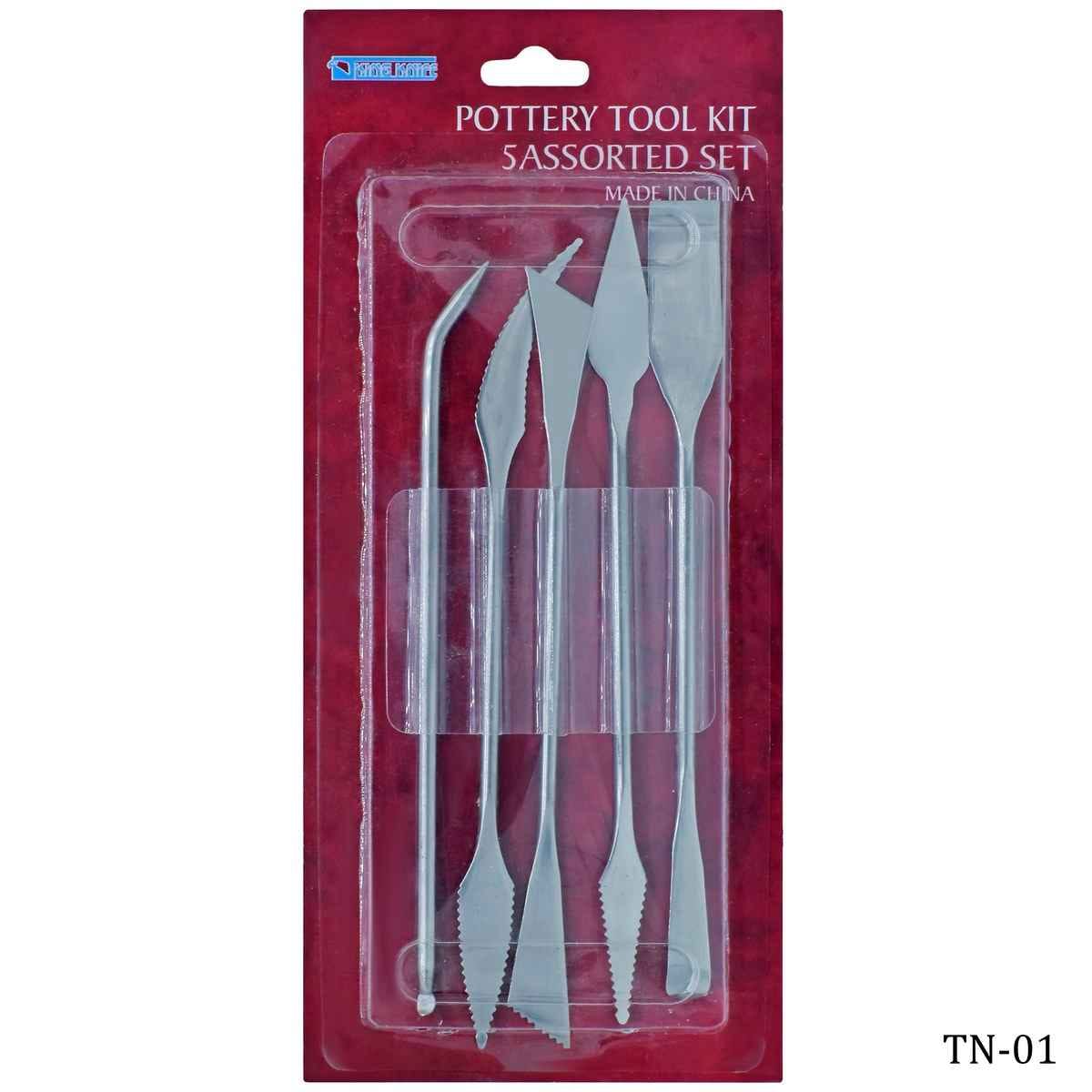 Metal Craft Clay Tool Set 5 pcs Set 2in1 TN-01