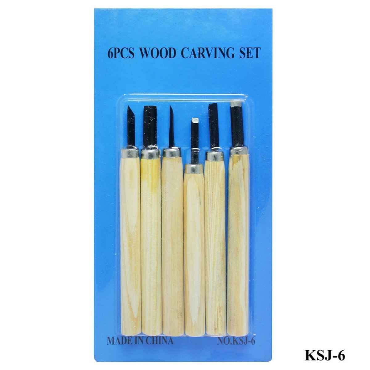 Wooden Knife Carving Set 6 pcs KSJ-6