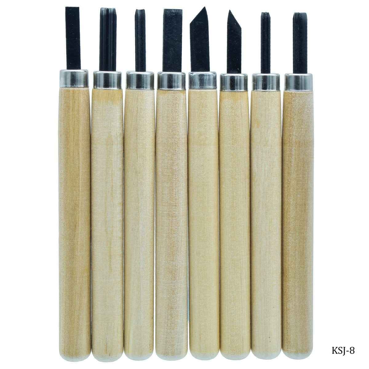 Wooden Knife Carving Set 8 pcs KSJ-8
