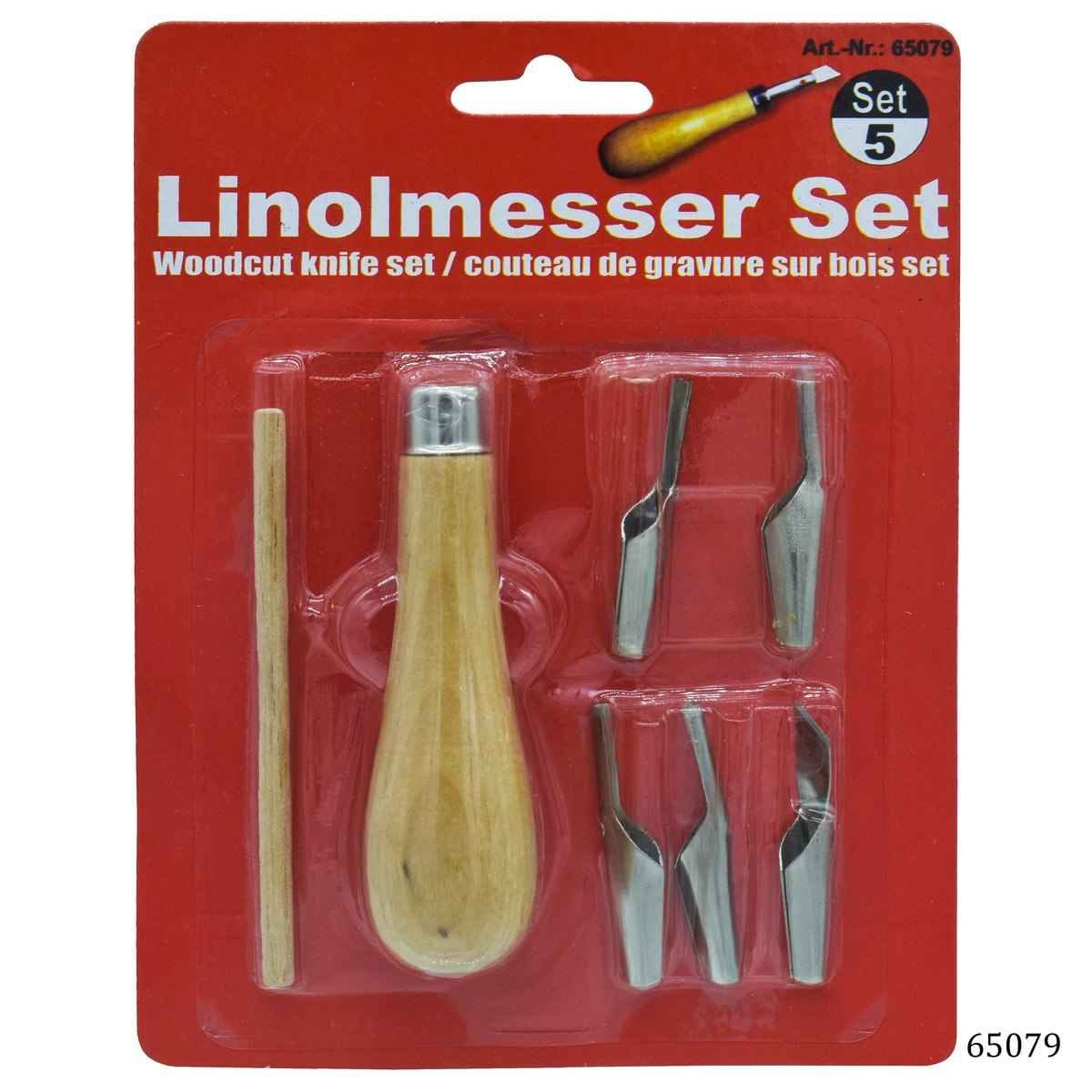 Linolmesser Set Woodcut Knife Set 5 pcs Set