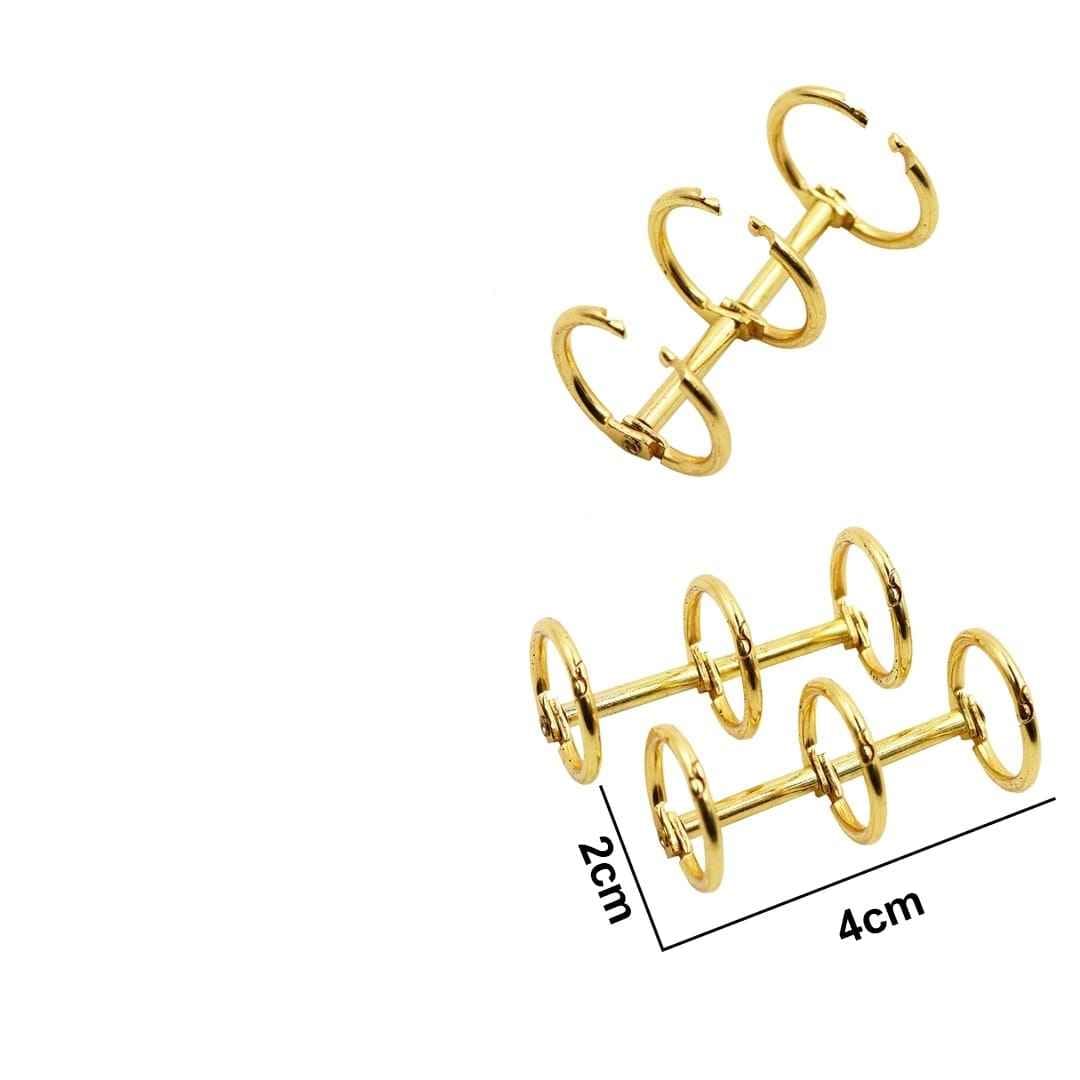 Book Ring Binder Gold 15MM 2pcs BIRG15MM
