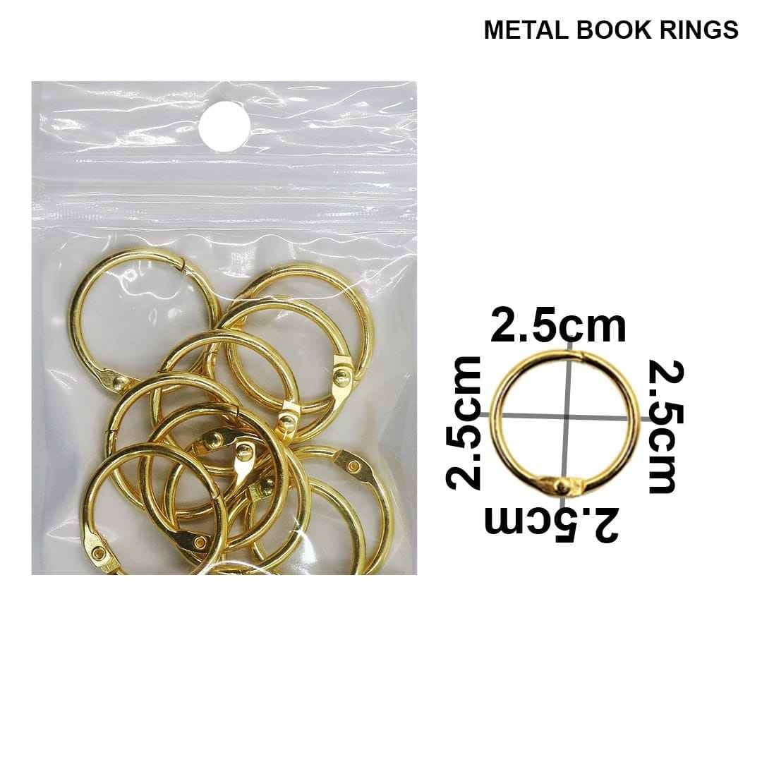 Book Ring Binder Gold 19MM 10pcs BRG19MM