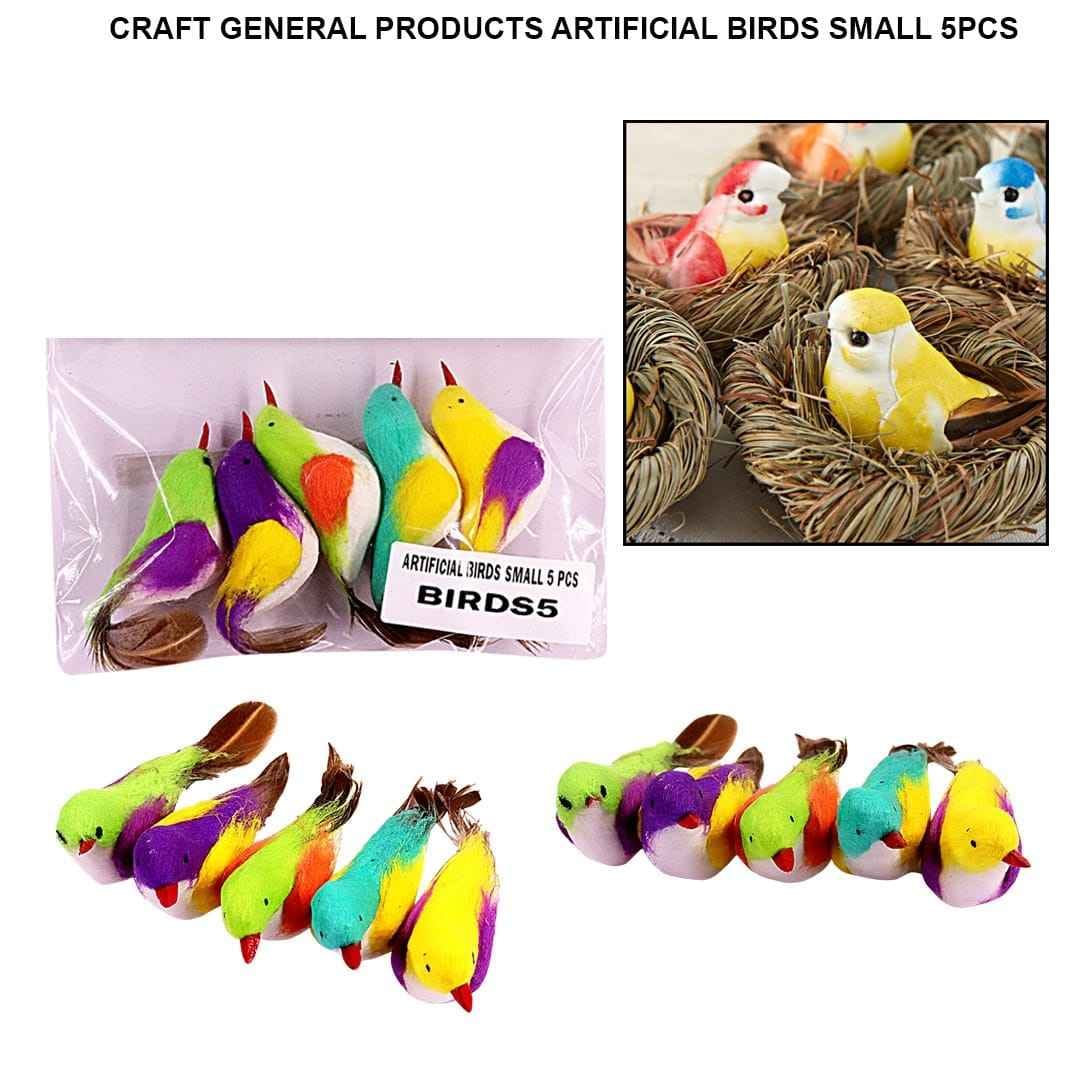 Craft Artificial Birds Without Magnet Size 6.2cmx2.2cm 5 pcs set BIRDs5