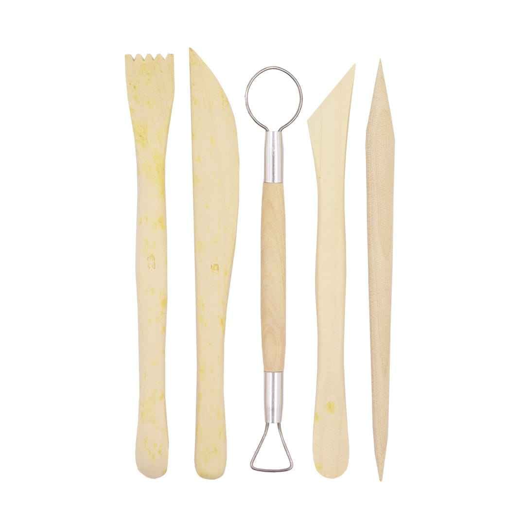 Wooden Art Clay Tools 5 Pcs Set E0220