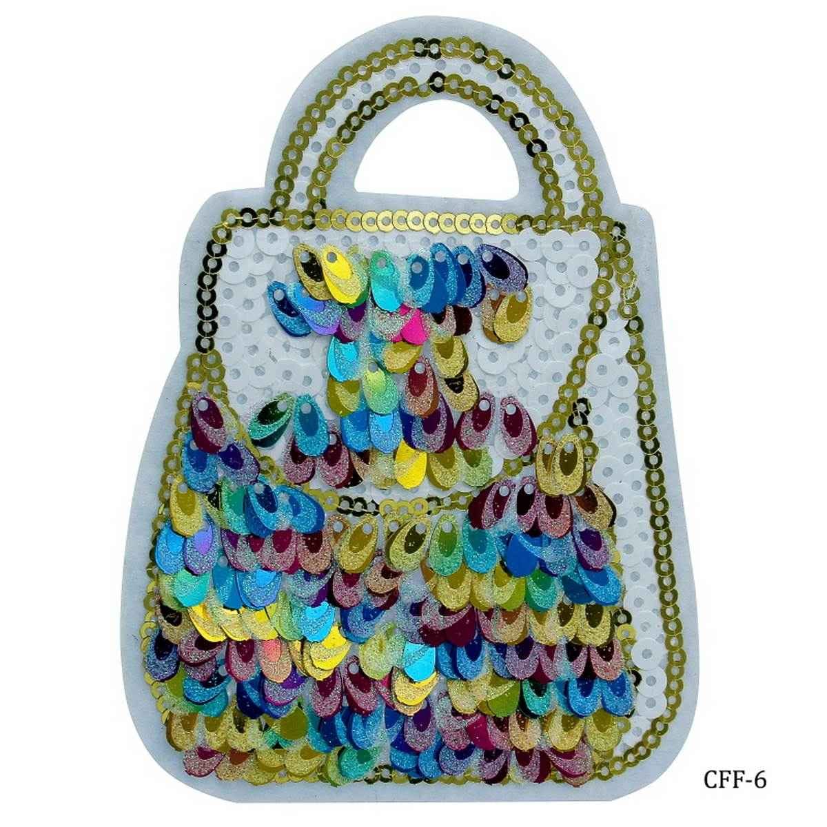 Craft Sequins Ladies Bag Size: 8.5x12x0.5 cm CFF-6