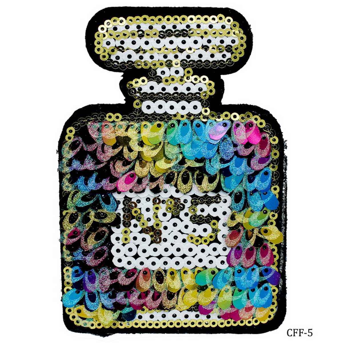 Craft Sequins Perfume Shape Size: 8x12x0.5 cm CFF-5