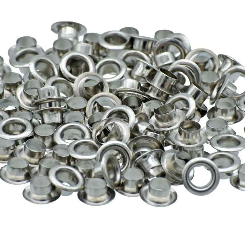 Silver Coloured Round Eyelets Size OD 6MM, ID 3mm