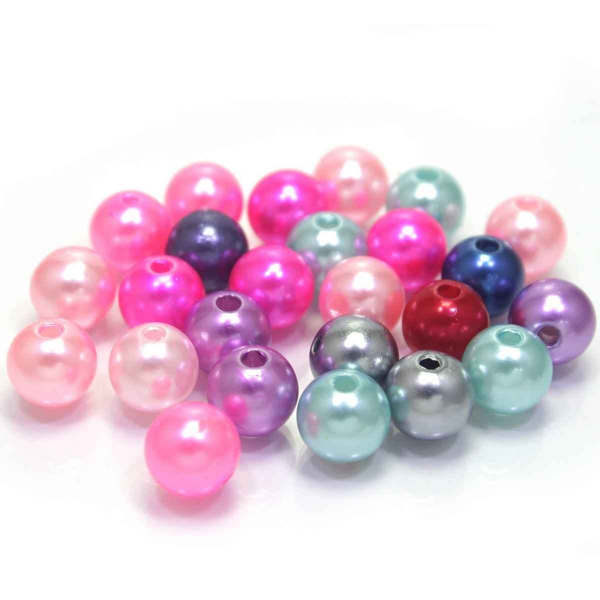 Craft Beads Round Moti Multi Colour 25gram Size 10MM CPMC-4