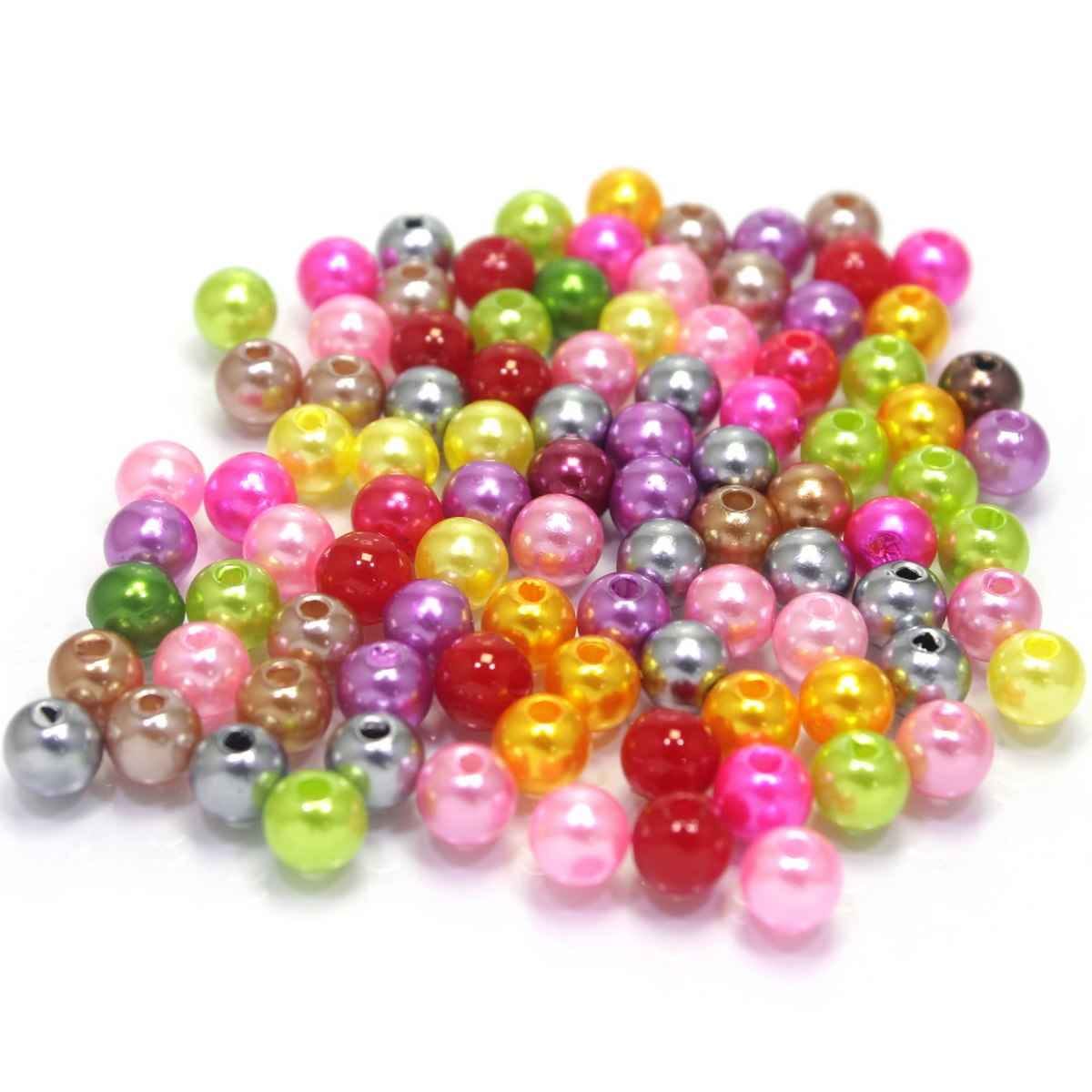Craft Beads Round Moti Multi Colour 25gram Size 6MM CPMC-2