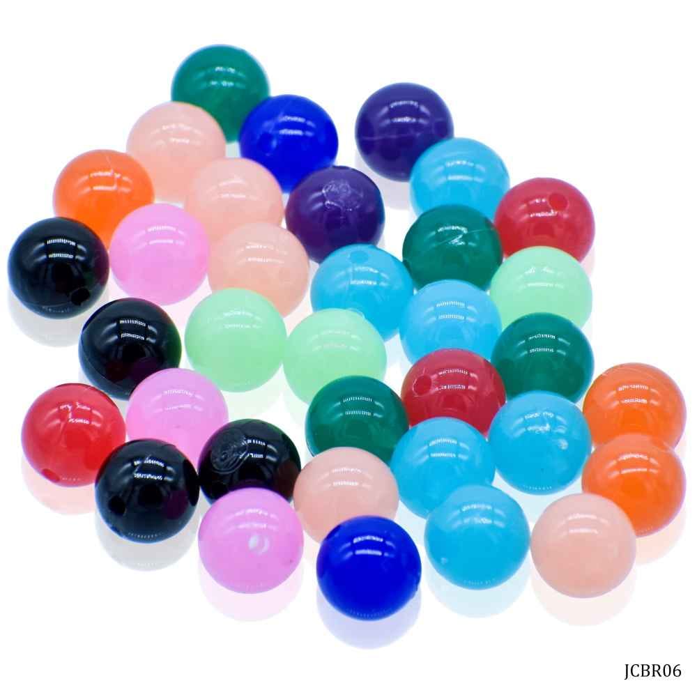 Craft Round Plain Beads Multi Colours 20gram Size 10MM JCBR06