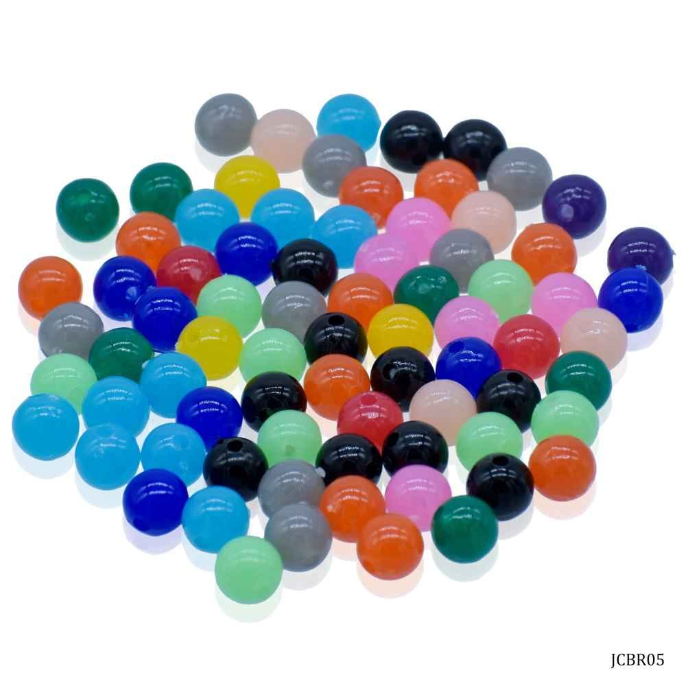 Craft Round Plain Beads Multi Colours 20gram Size 8MM JCBR05