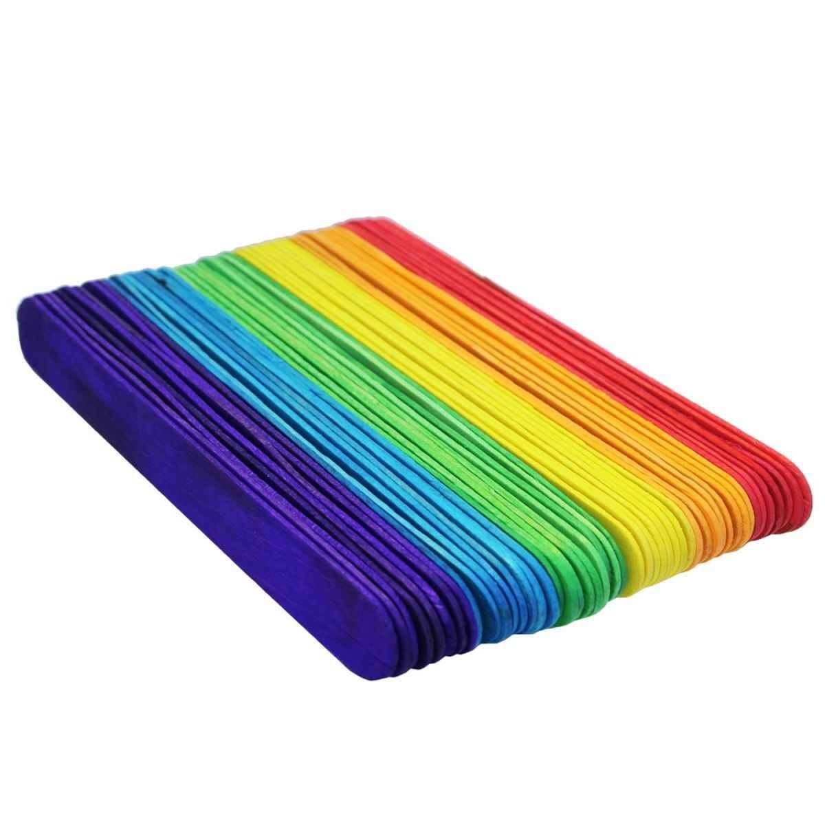 Craft Stick 60 Multicolour Ice Cream Stick Big Size 6 Inch FS-CQB