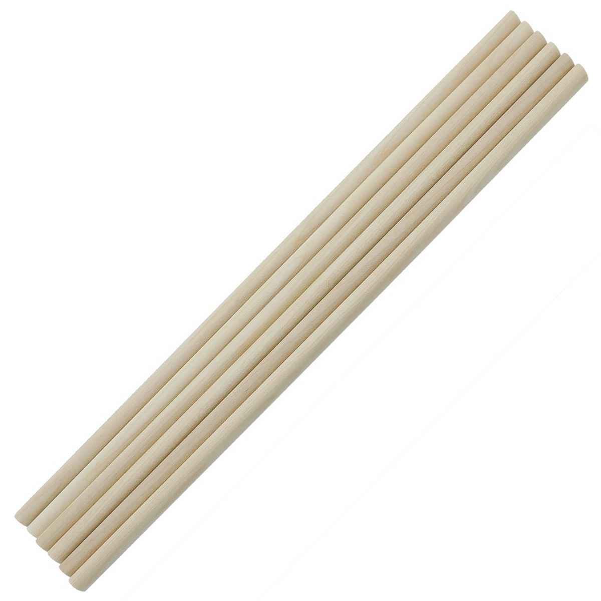 Craft Wooden Stick Round 12 Inch 6Pcs 8 mm Thin CSRW05