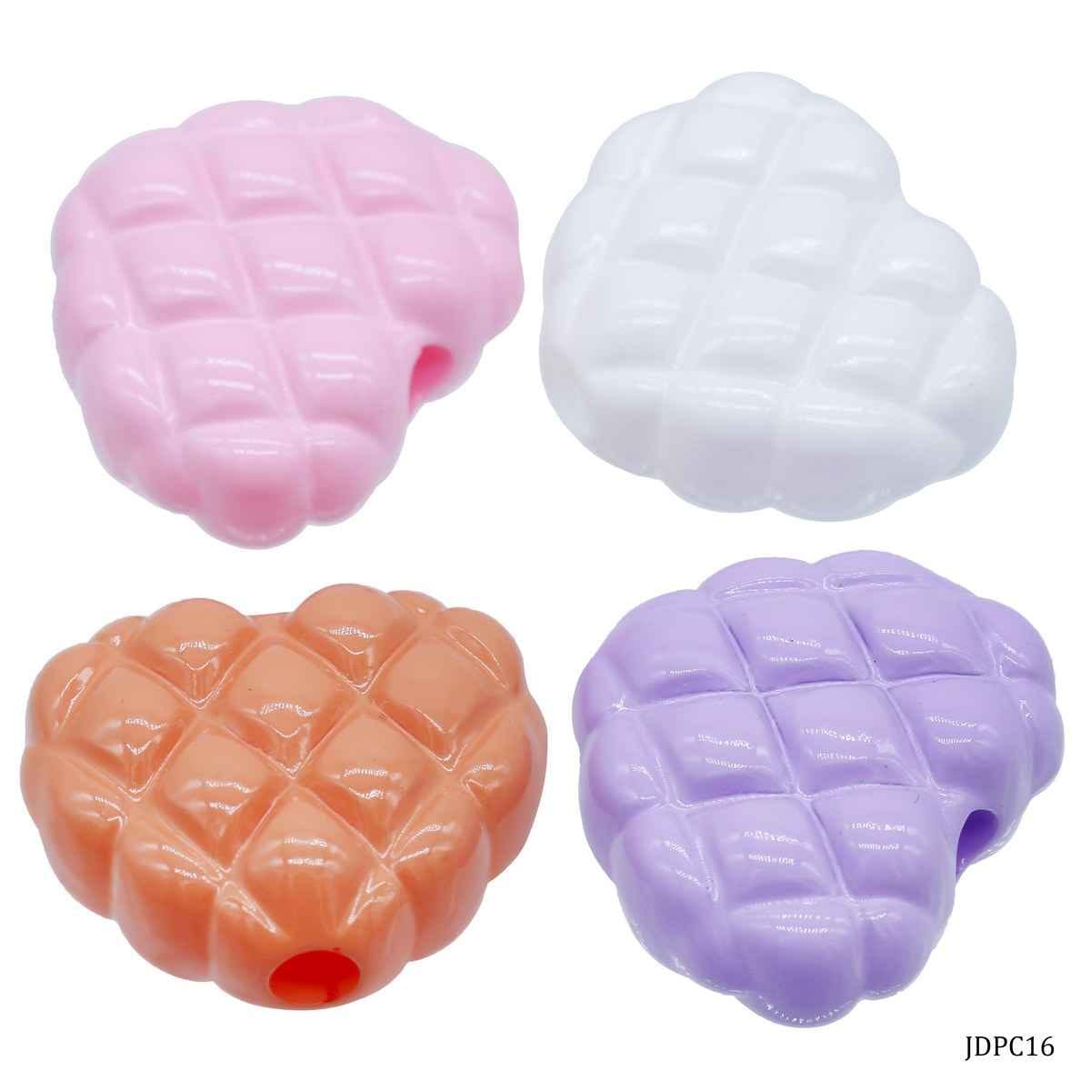 Jewellery Beads Pendant Heart Mix Colour 4Pcs JDPC16