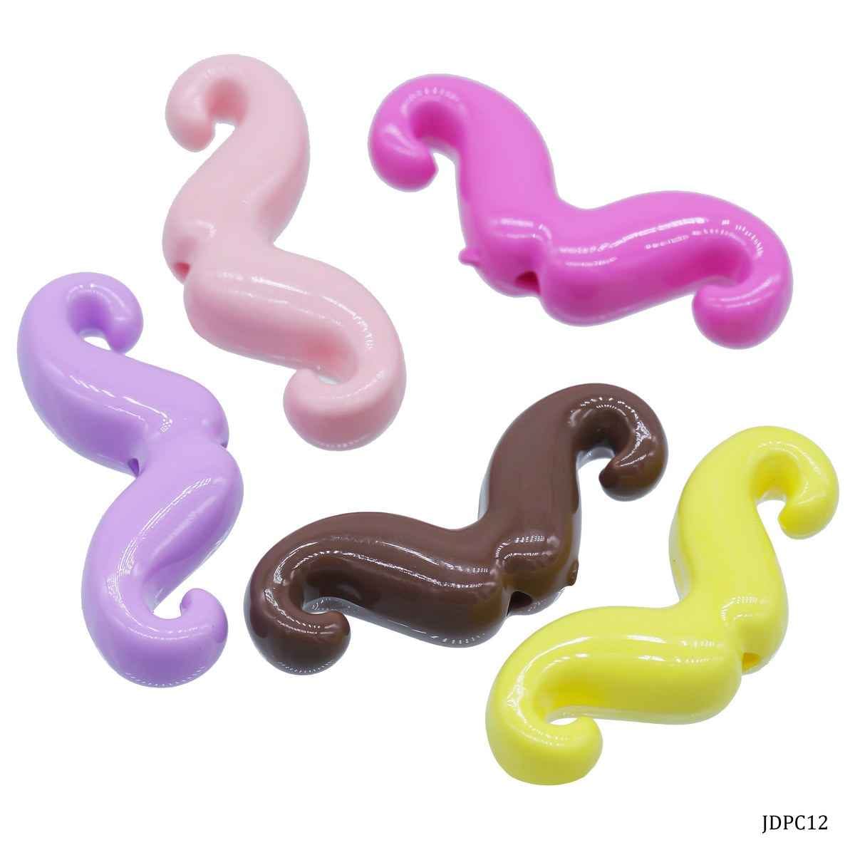Jewellery Beads Pendant Mustache Mix Colour 5 Pcs JDPC12