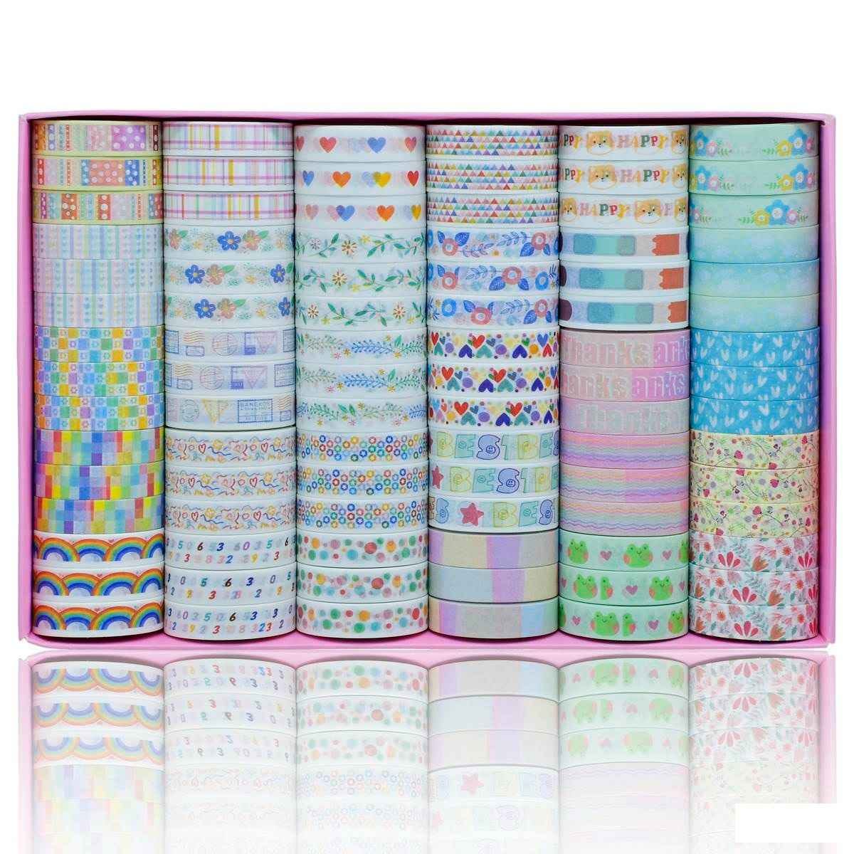 Craft Decorative Paper Tape 1cm x 3mtr 90Pics Box WTNP-B