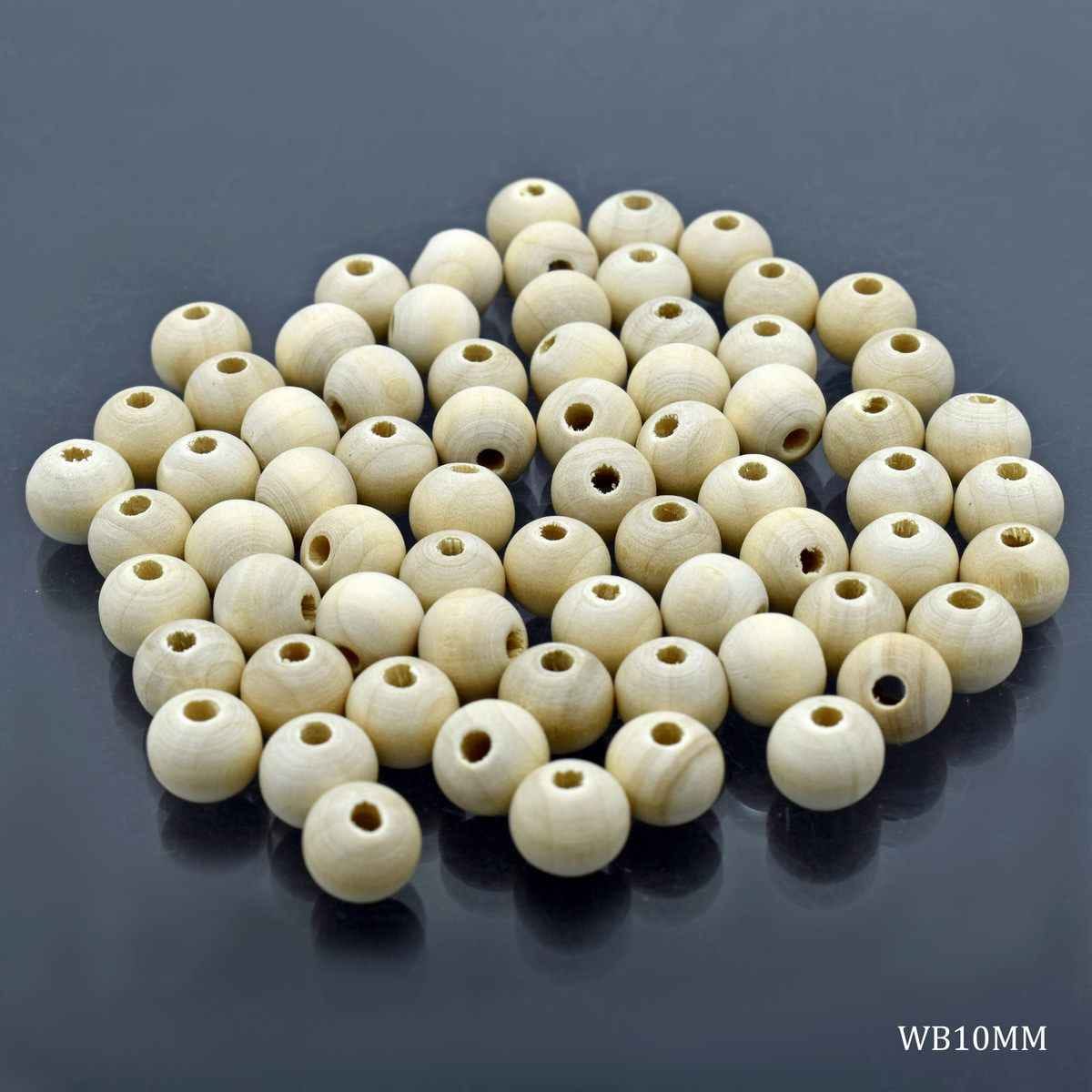 Craft Wooden Beads Round Moti 20gram Size 10MM WB10MM