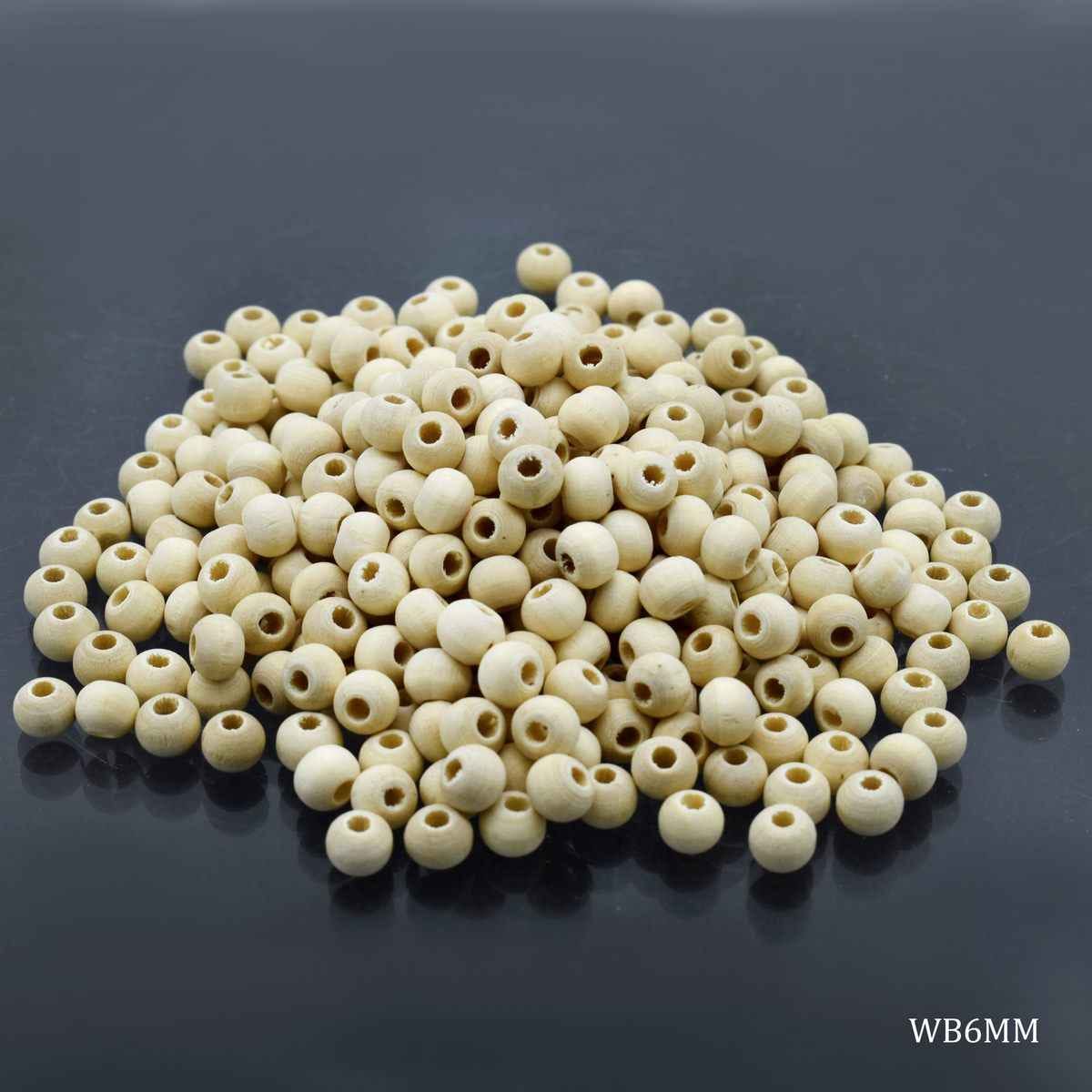 Craft Wooden Beads Round Moti 20gram Size 6MM WB6MM