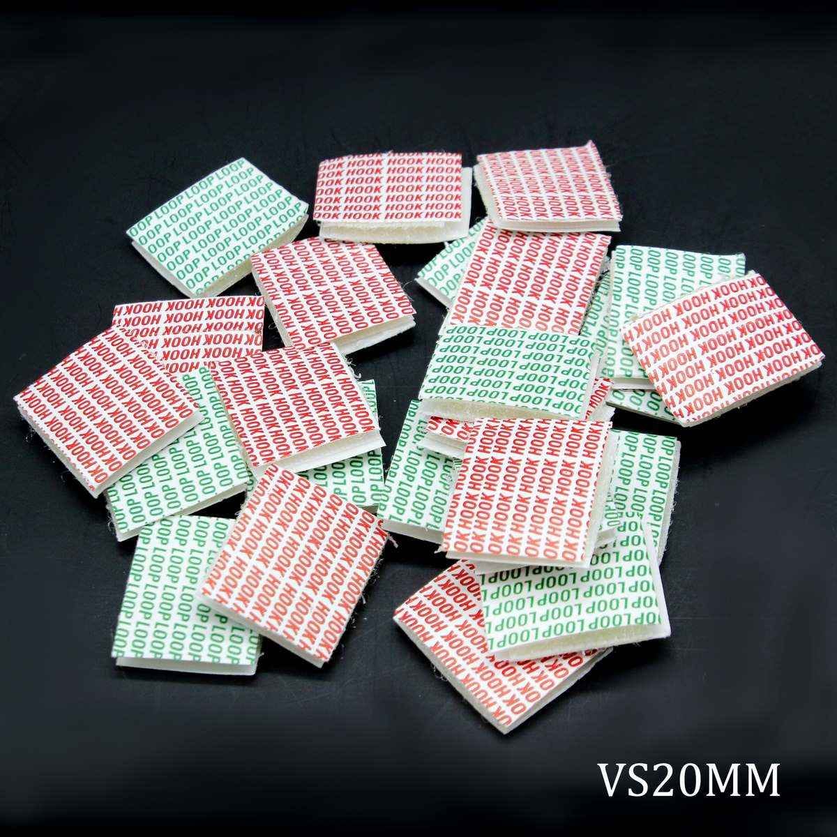 Velcro Tapes Square Dots Stickers 20X20MM Diameter 24 Pcs Set VS20MM