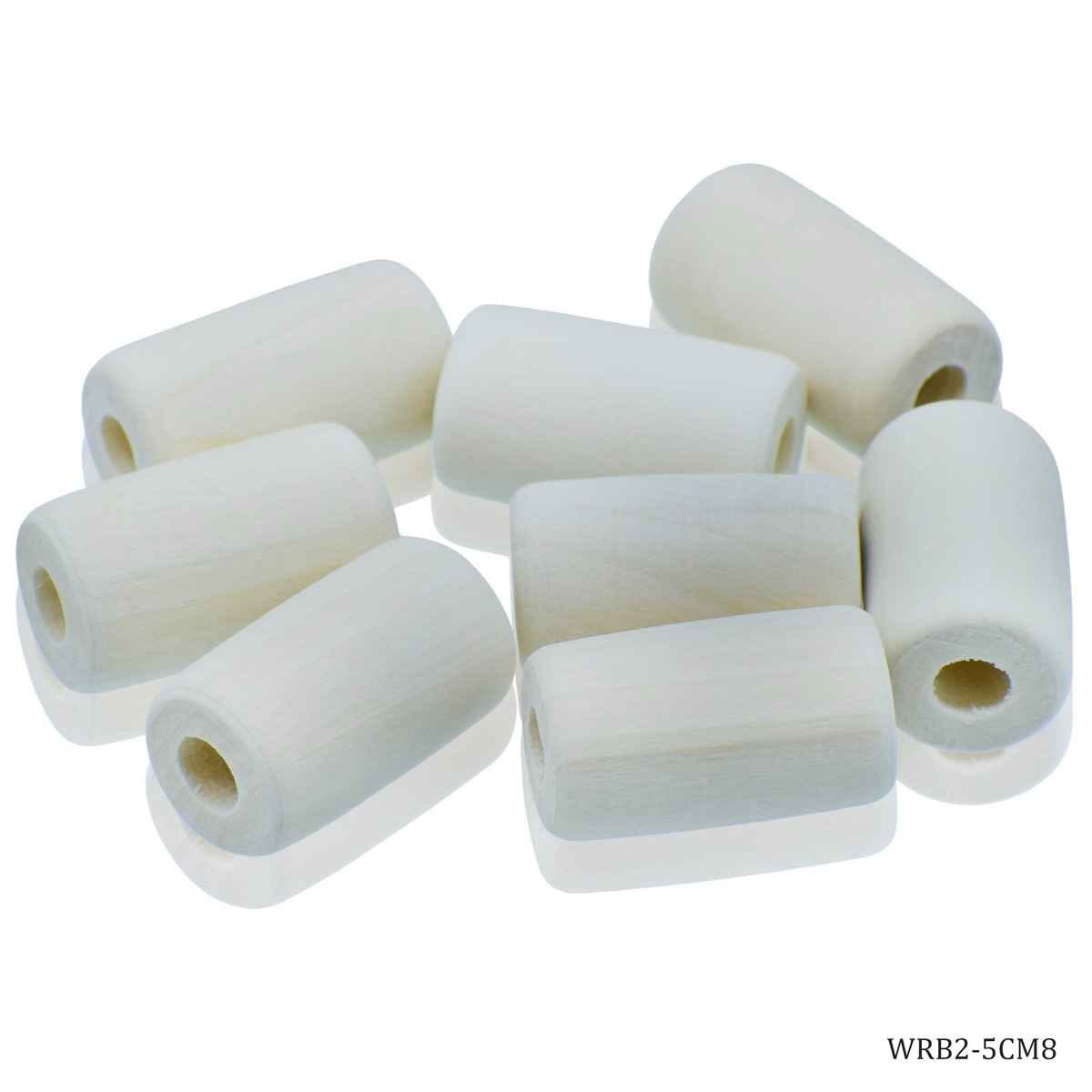 Cylinder Wooden Beads 8 Pcs Size 2.5CM WRB2-5CM8