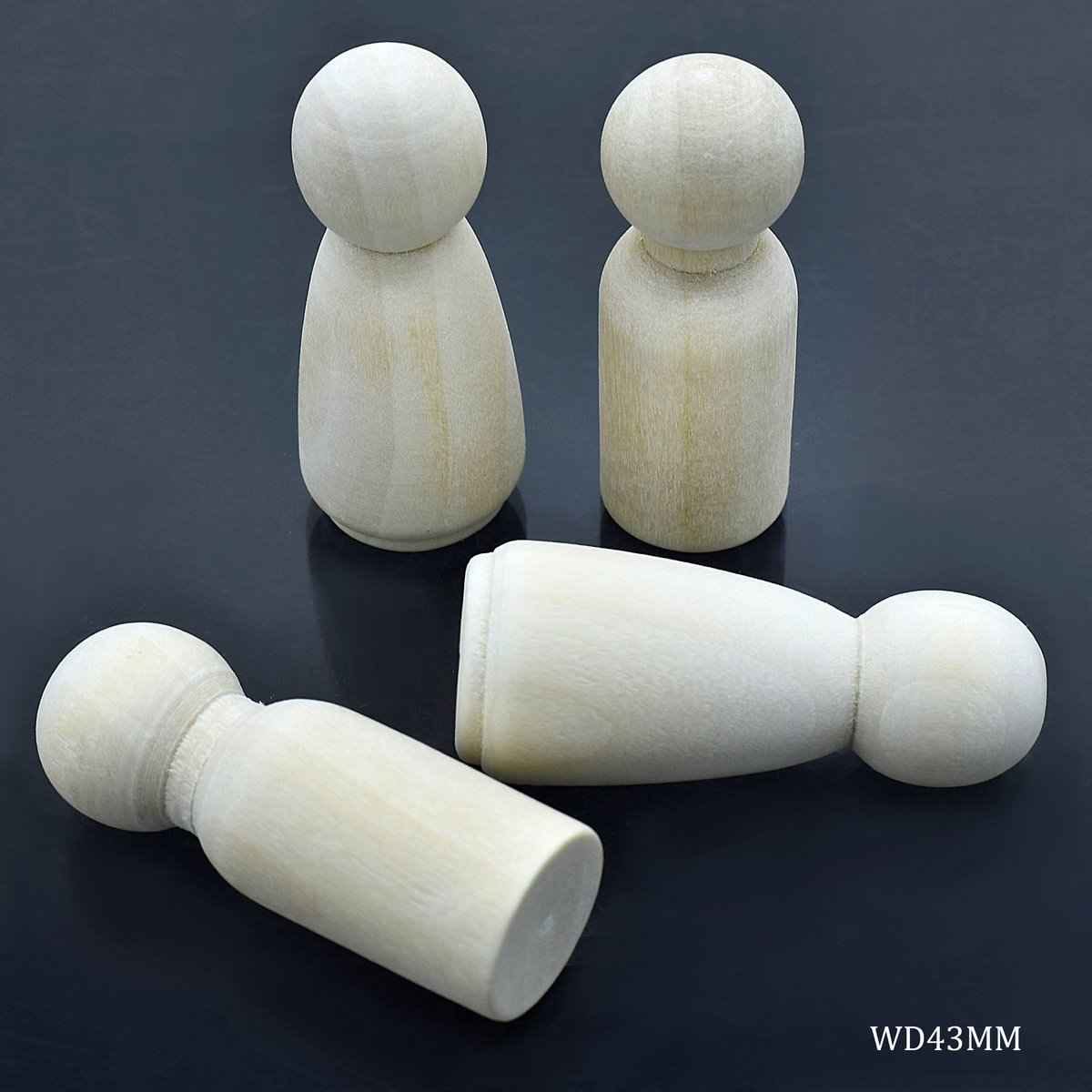 Wooden Peg Doll Raja & Rani 43MM 4 Pcs Set WD43MM