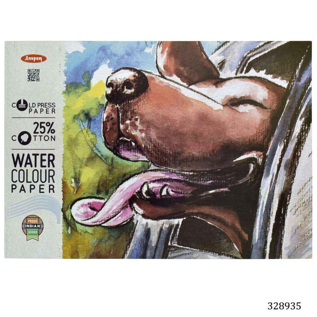 Water Colour Paper Book Cold Pressed 25% Cotton Pad A3 250gsm 15 Sheet 328935
