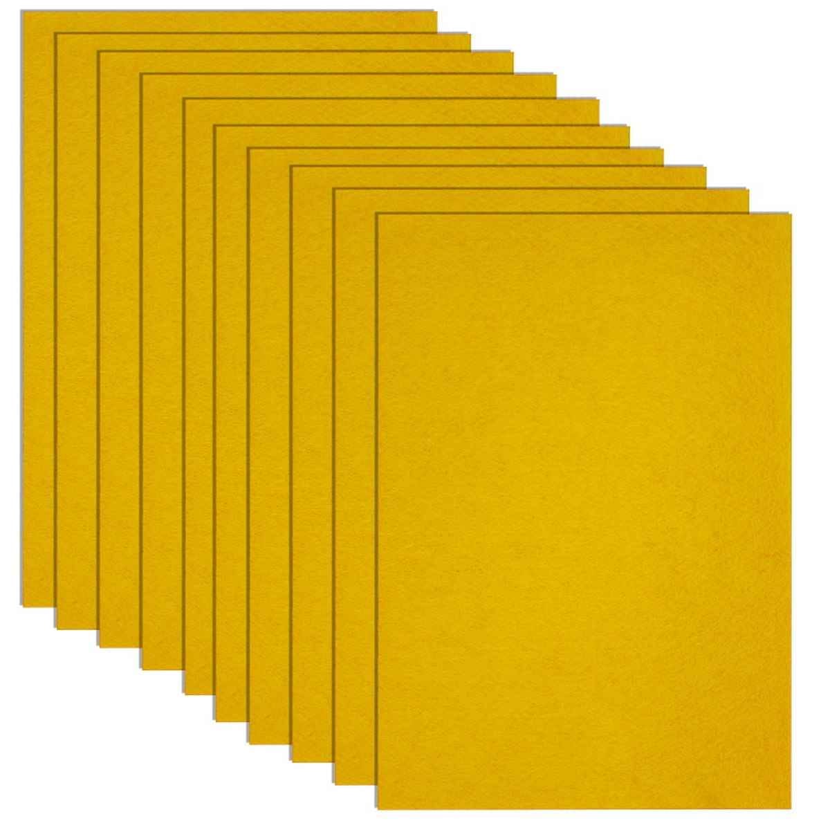 A4 Nonwoven Felt Sheet Yellow Colour 10 Sheets ANFSlY79