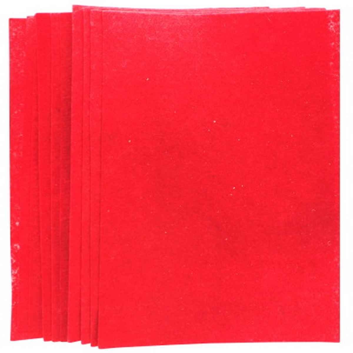A4 Nonwoven Felt Sheet Red Colour 10 Sheets ANFSD050