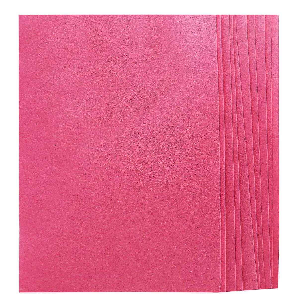 A4 Nonwoven Felt Sheet Pink Colour 10 Sheets A4NFSPK