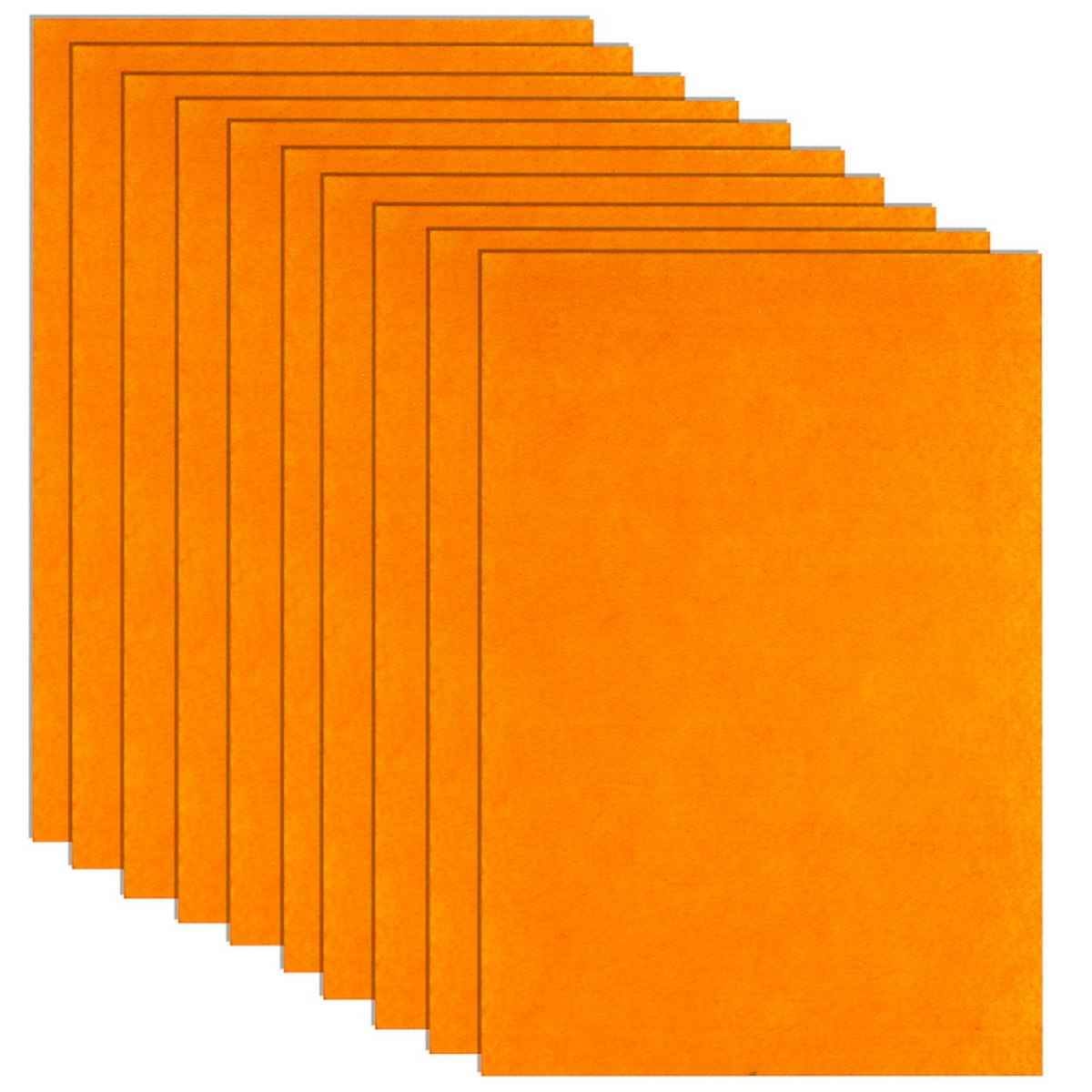 A4 Nonwoven Felt Sheet Light Orange Colour 10 Sheets ANFSLO73