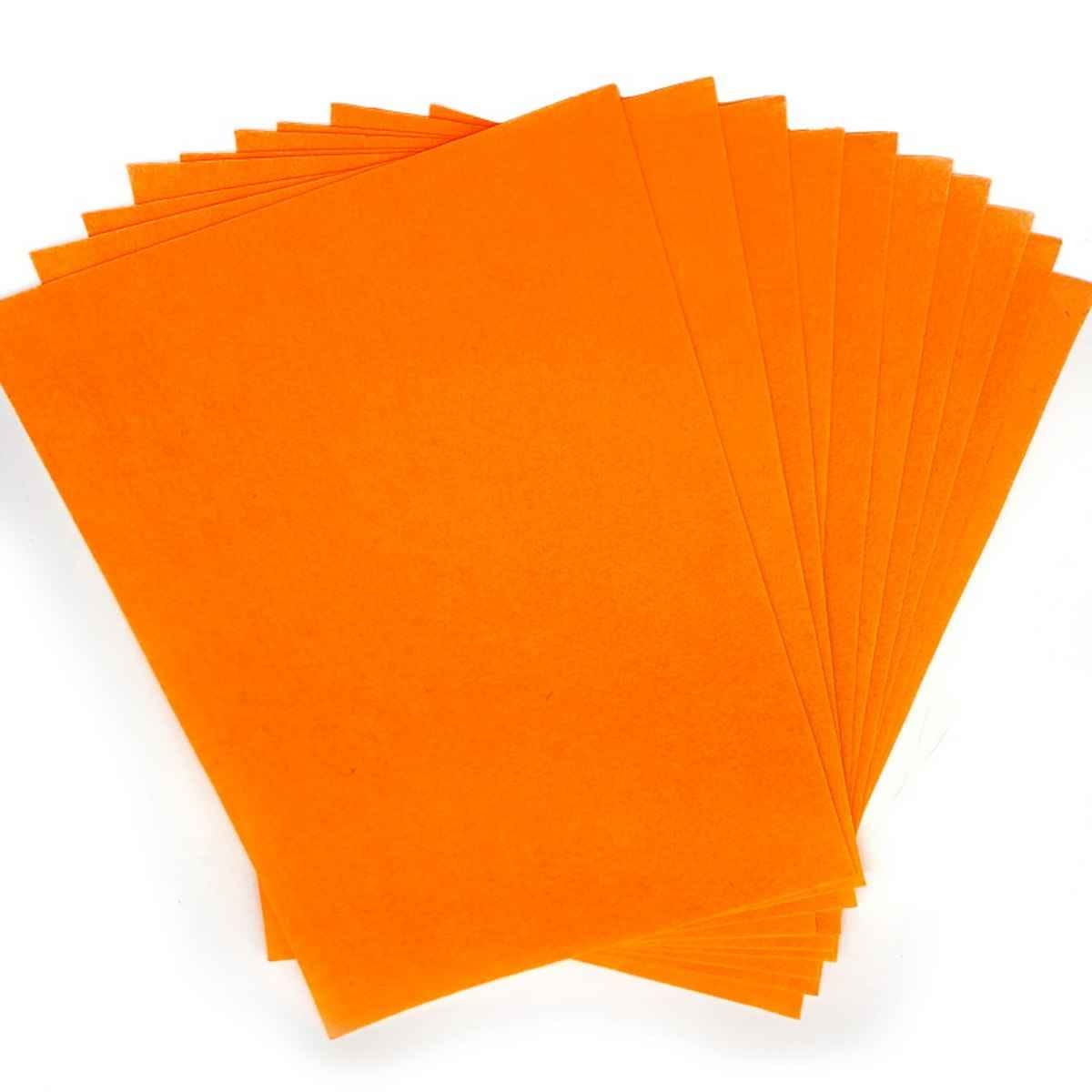 A3 Nonwoven Felt Sheet Light Orange Colour 10 Sheets 70 A3LOE70