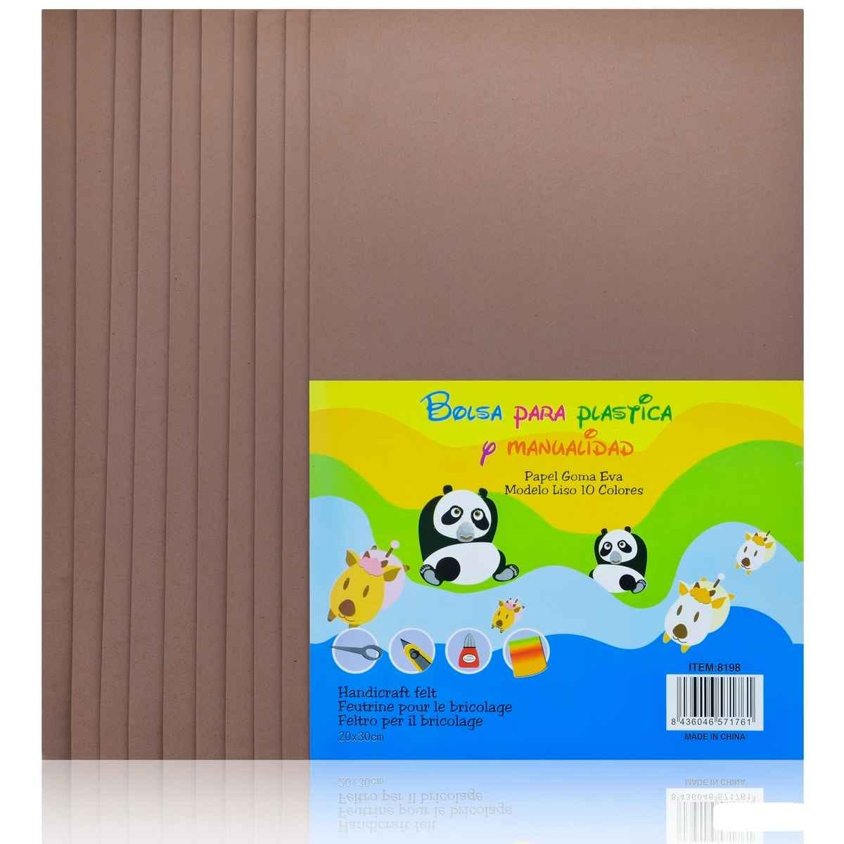 A4 Foam Sheet Without Sticker Pack of 10 Sheet Light Brown 8198LBN