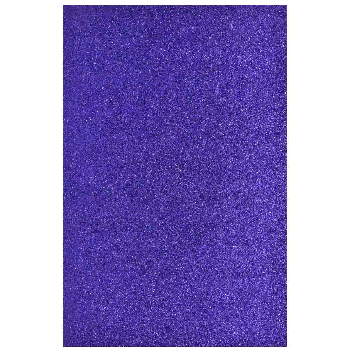A4 Glitter Foam Sheet With Sticker Dark Purple Colour 10 Sheets 26164DPE