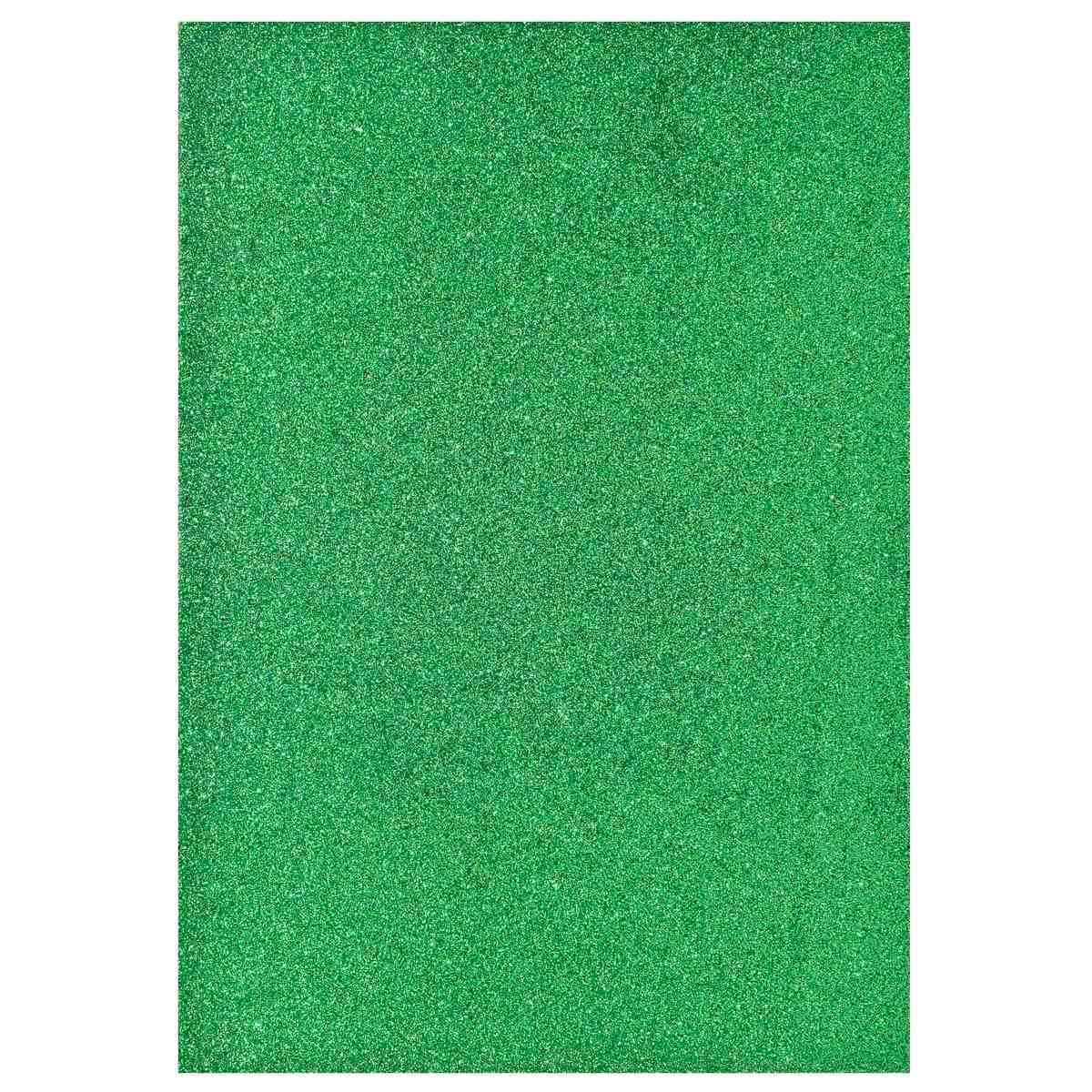 A4 Glitter Foam Sheet With Sticker Light Green Colour 10 Sheets 26164LGN