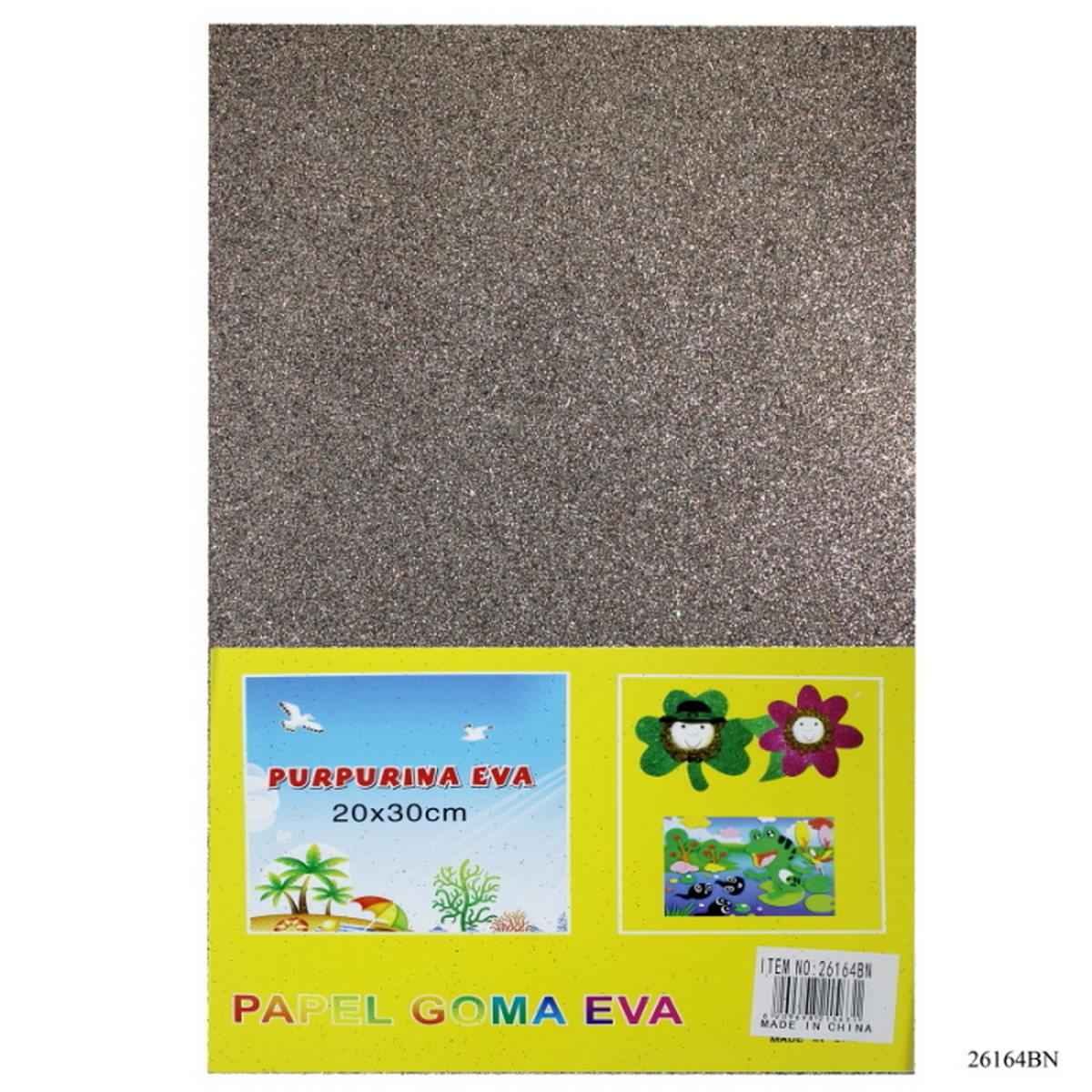 A4 Glitter Foam Sheet With Sticker Brown Colour 10 Sheets 26164BN