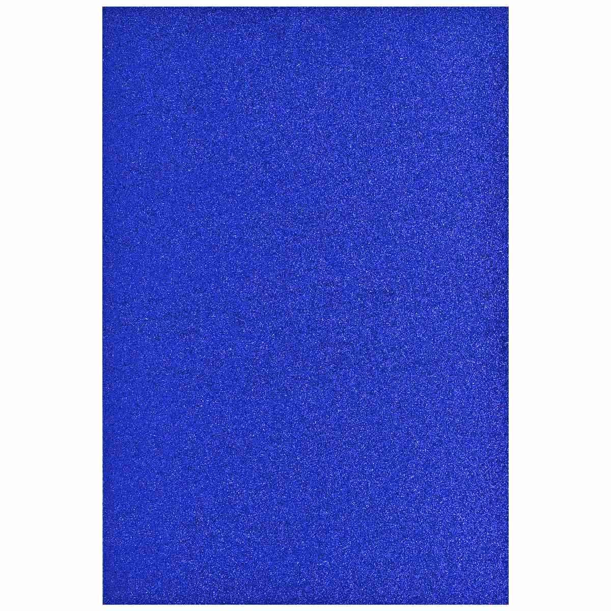 A4 Glitter Foam Sheet With Sticker Navy Blue Colour 10 Sheets 26164BL