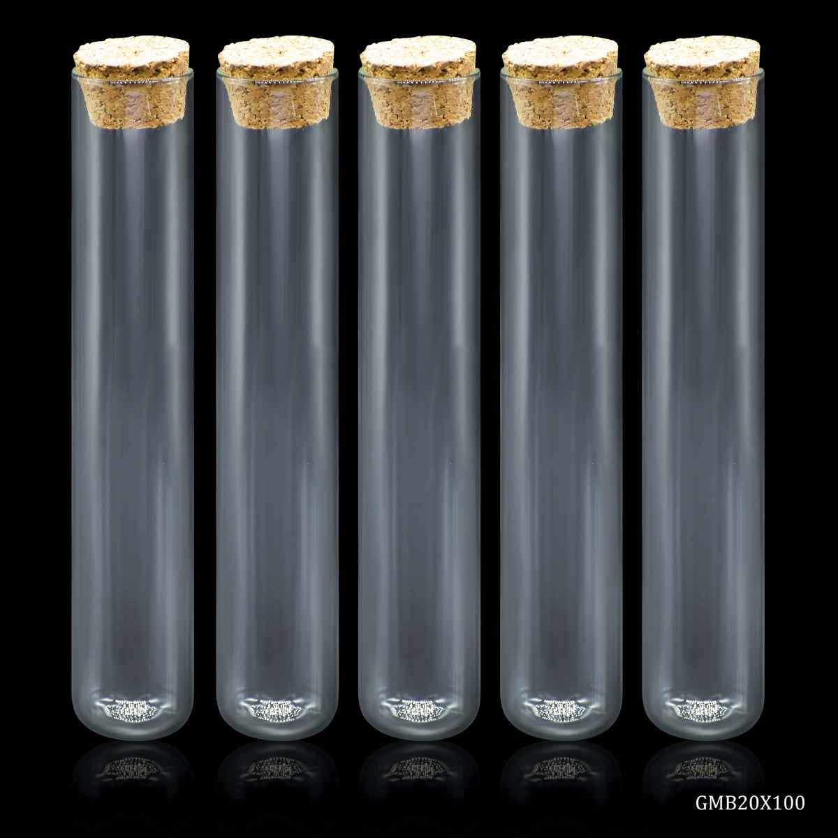 Mini Glass Message Bottles With Cork 20X100MM 5 Pcs Set GMB20X100