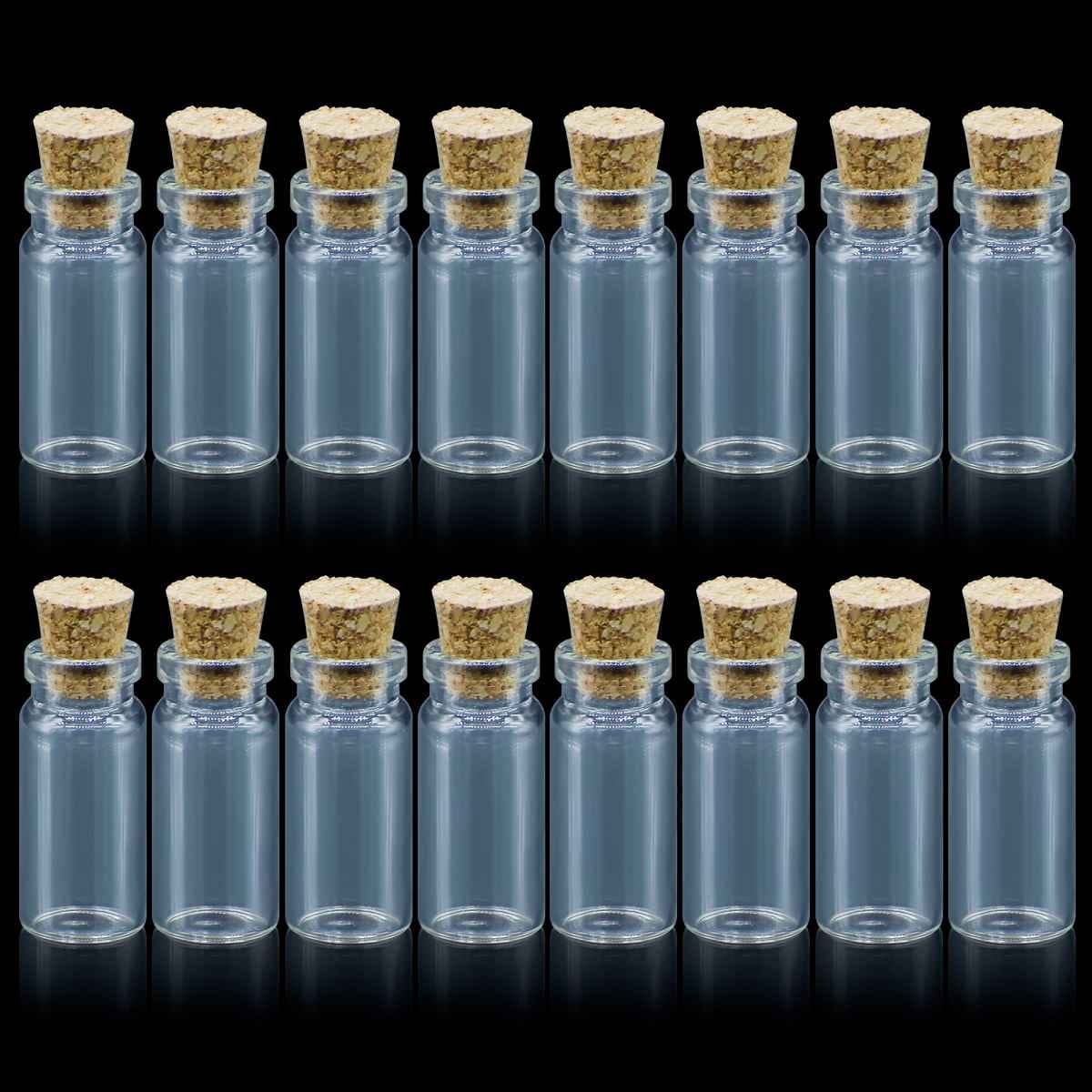 Glass Message Bottles With Cork 12X28MM 16 Pcs Set GMB12X28