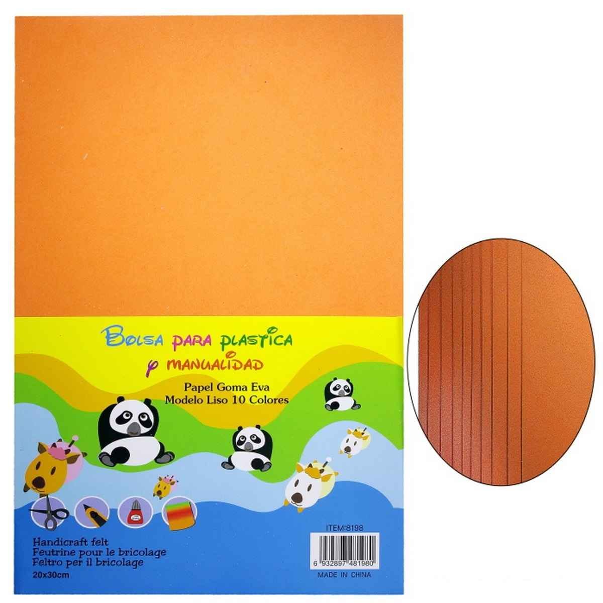 A4 Foam Sheet Without Sticker Pack of 10 Sheet Orange 8198OE