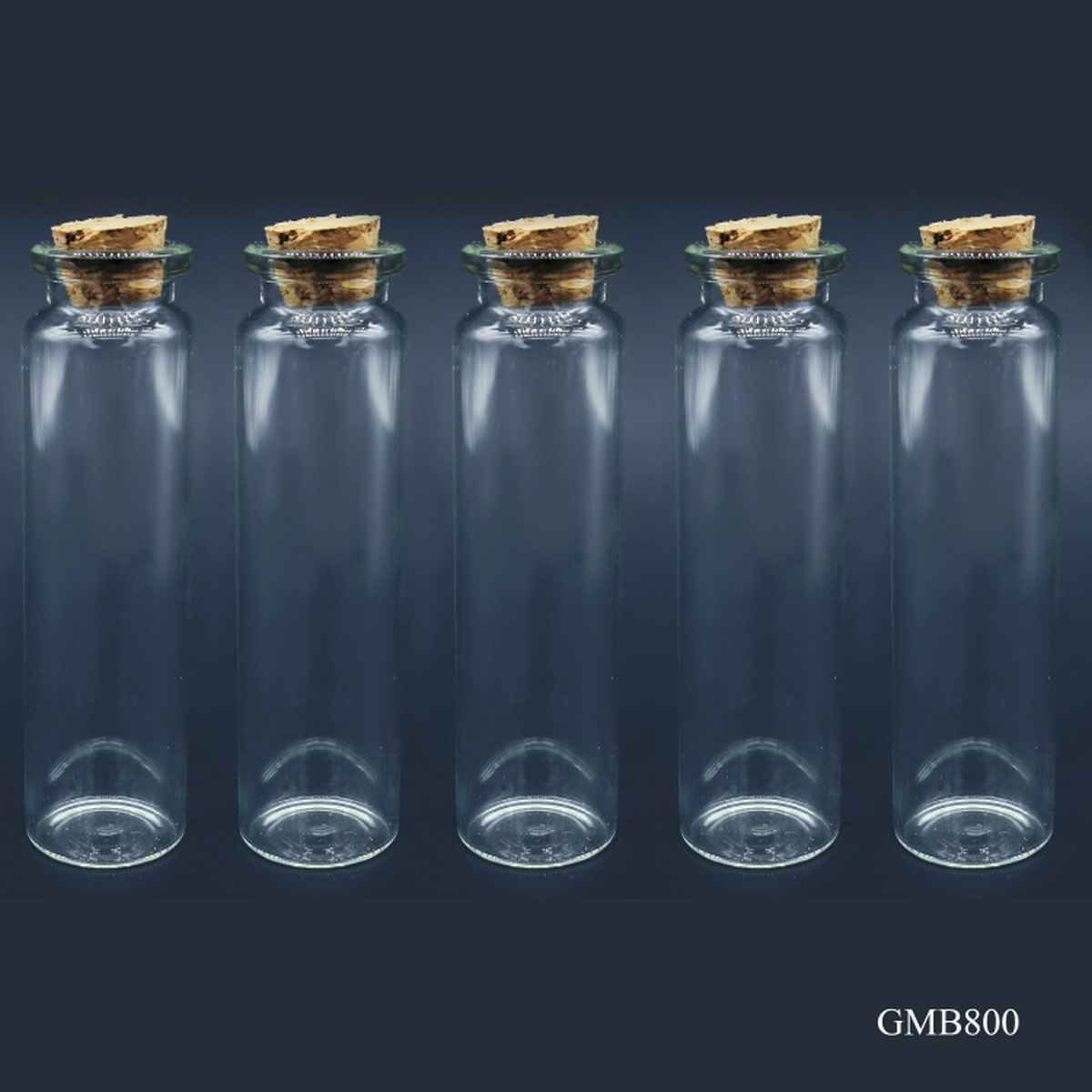 Mini Glass Message Bottles with Cork 22X80MM 5 pcs Set GMB800