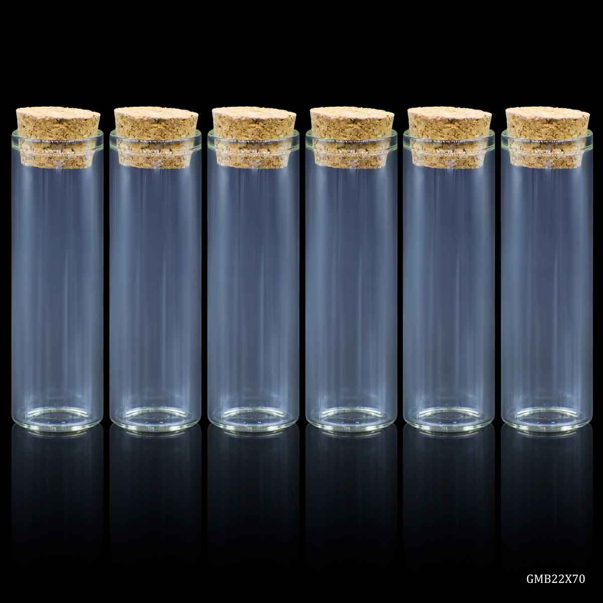 Mini Glass Message Bottles with Cork 22X70MM 6 Pcs Set GMB22X70