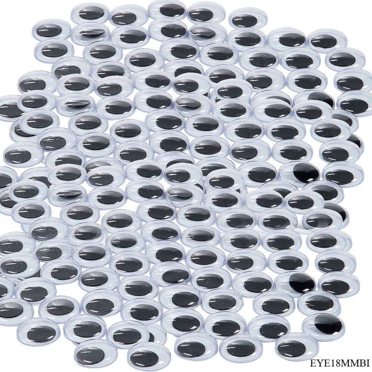 Crafts 18MM Googly Eye Big Pkt 2000 Pcs Approx. EYE18MM