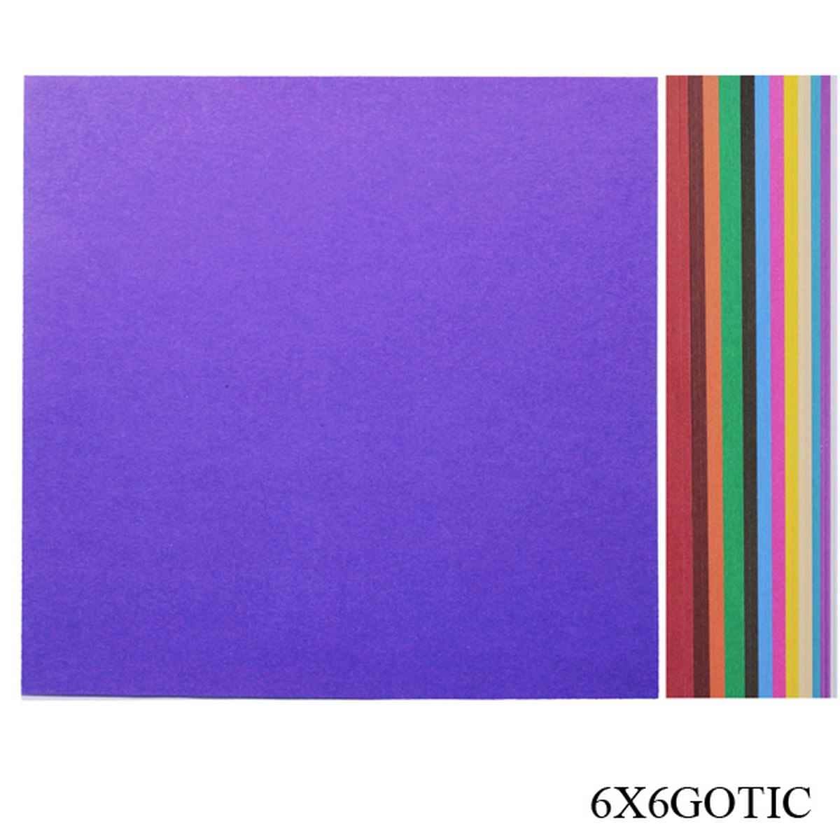 Origami Paper Plain 6X6 Inches 24 Sheets Colour 6X6GOTIC
