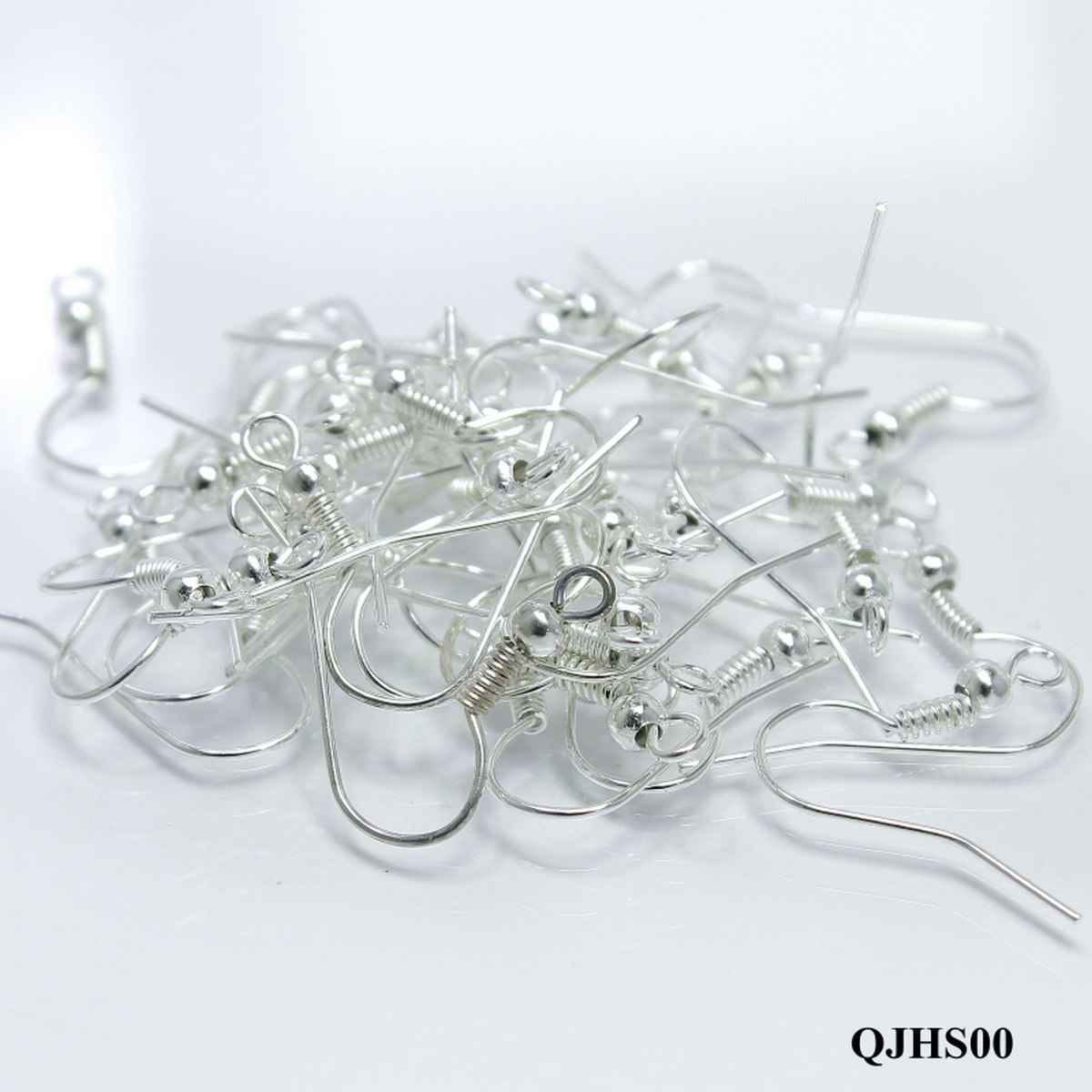 Jewellery Quilling Silver Hooks 20MM 15 gram Approx. 70 Pcs QJHS00